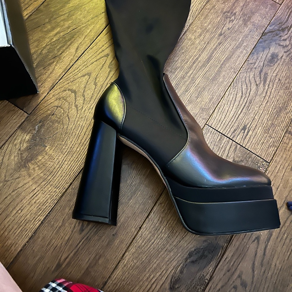 COPY - Fashion Nova Dede Black Platform Boots size 11